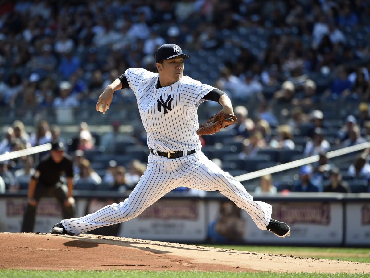 Yankees starter Masahiro Tanaka will not pitch in series against Toronto Blue Jays.