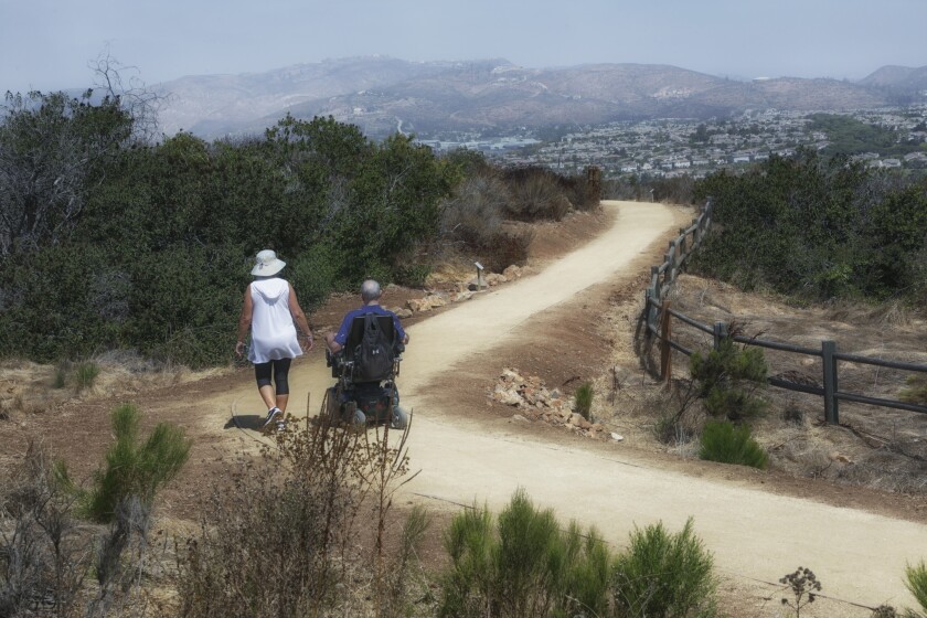 This trial trail in the Black Mountain Ranch Open Space Park and named after Jas Arnold