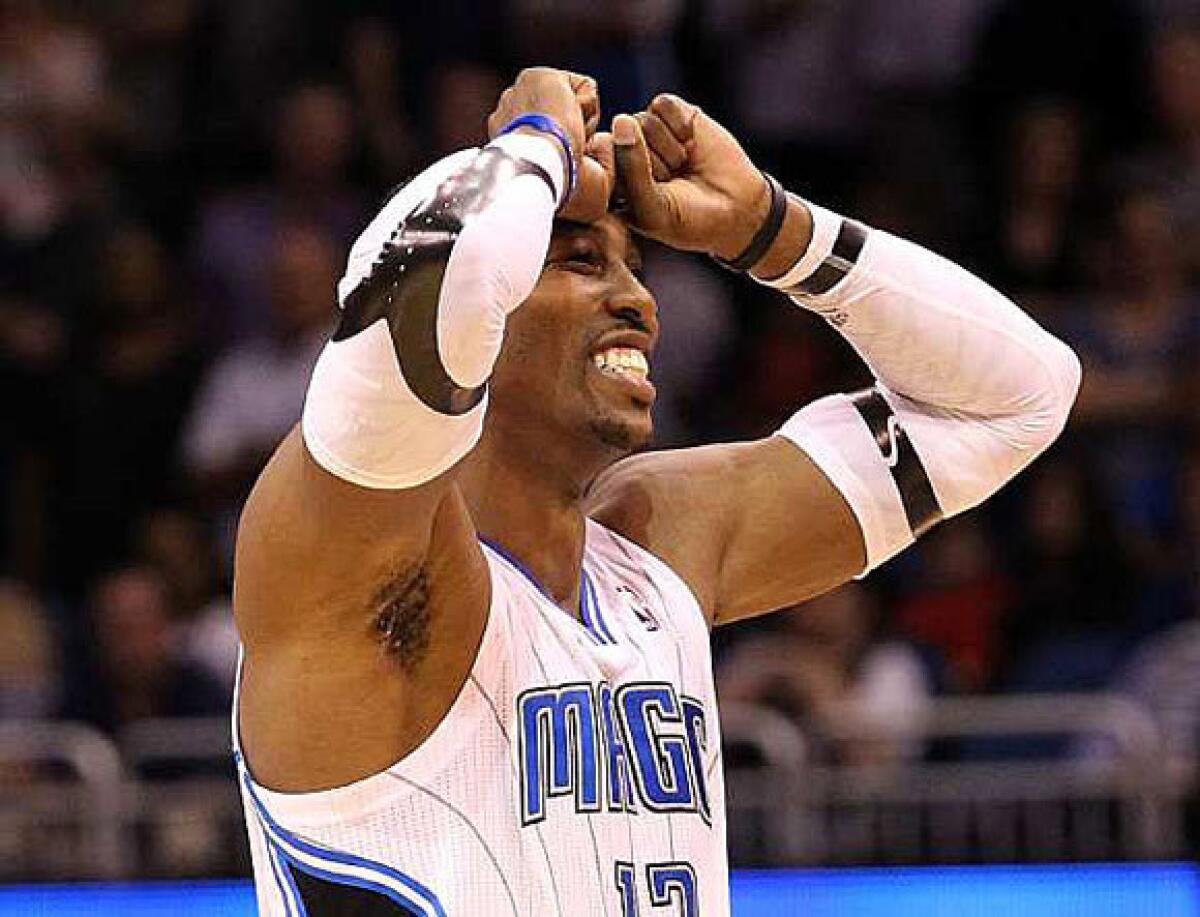 Dwight Howard could smile about a missed free throw in Tuesday's game against Miami, but Orlando fans aren't laughing about his latest statement on his future with the Magic.
