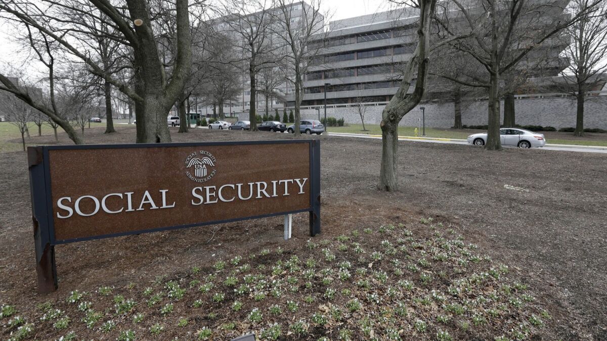 Shown are the headquarters of the Social Security Administration in Maryland.