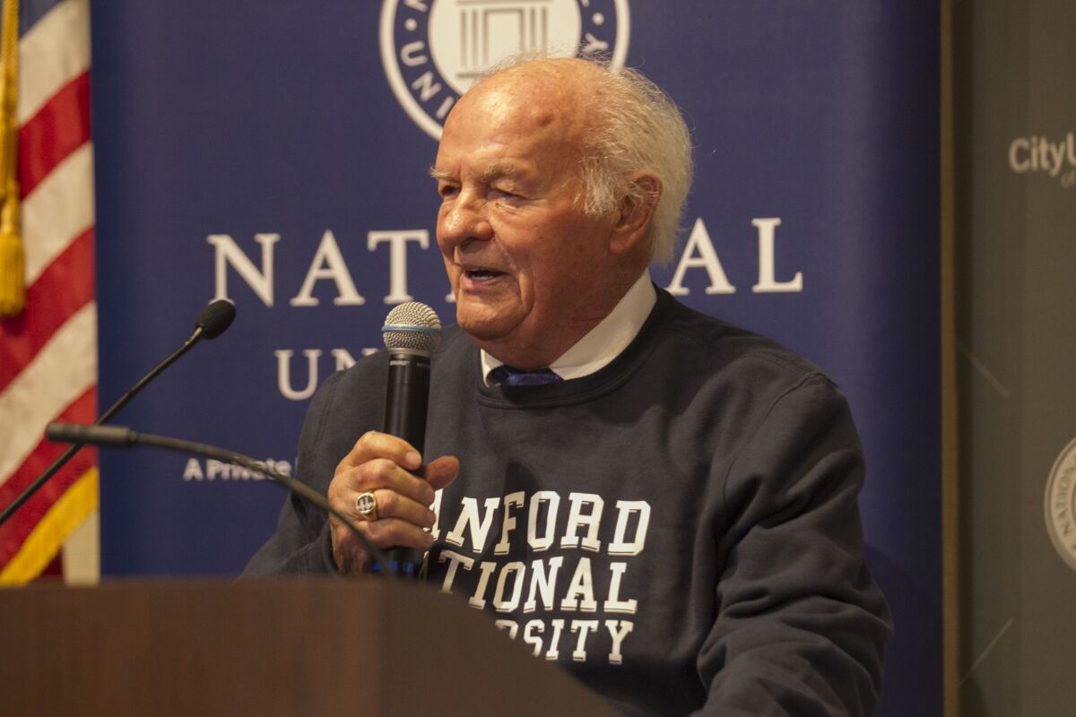 La Jolla philanthropist T. Denny Sanford donated a record $350 million to National University.
