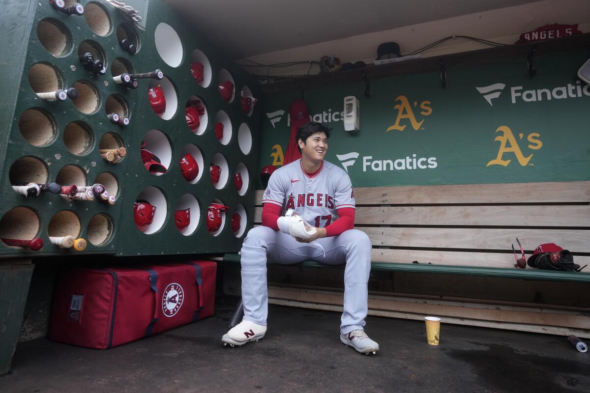 Los Angeles Angels Star Shohei Ohtani Sits Alongside San Francisco