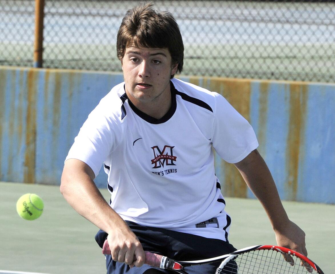 Photo Gallery: Flintridge Prep vs. Maranatha nonleague boys tennis