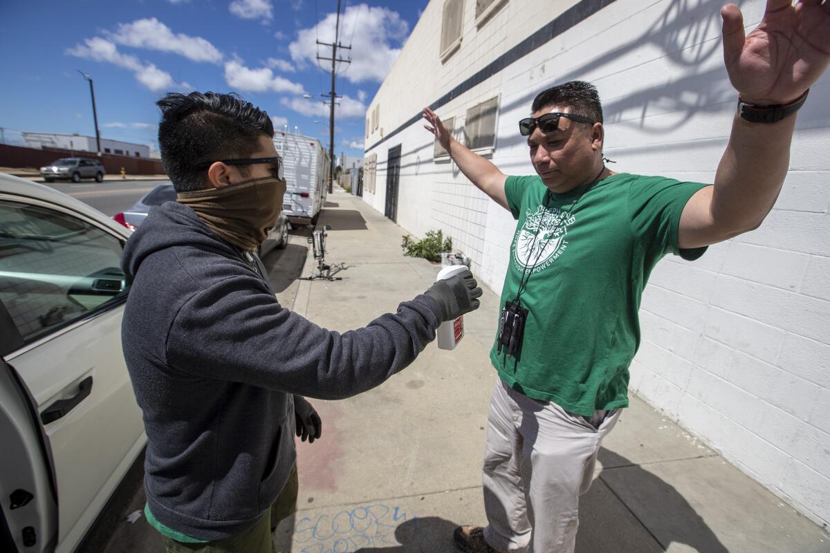 Homeless outreach workers with St. Joseph Center