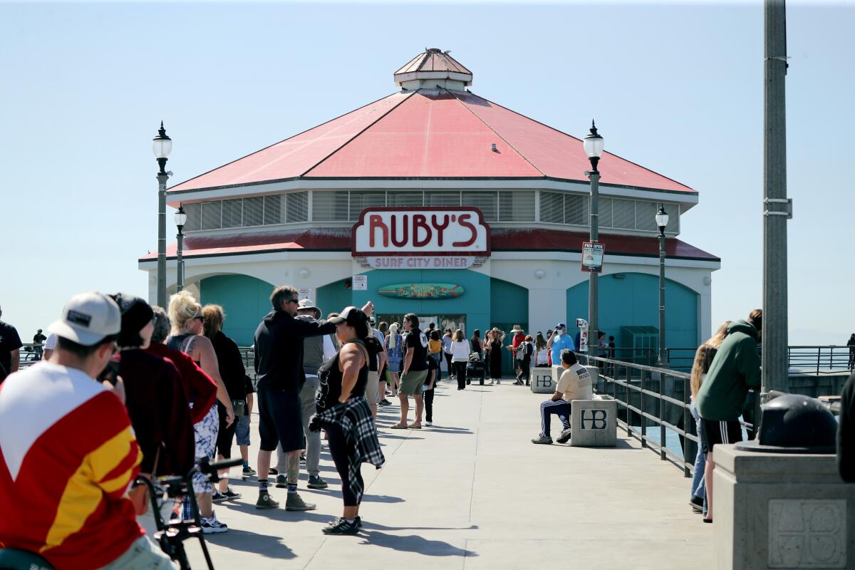 Ruby's Diner at the Huntington Beach pier.