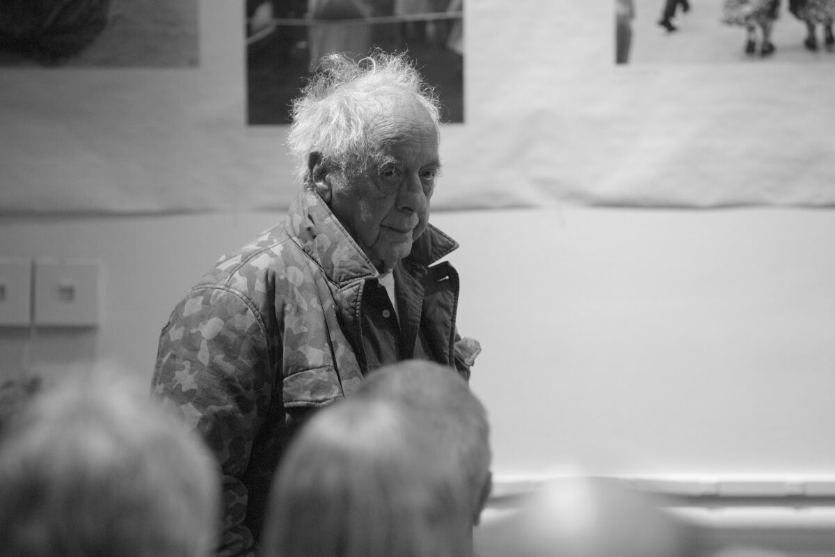Photographer Robert Frank attends the opening of "Robert Frank, Books and Films, 1947-2016" at the Tisch Galleries on Jan. 28, 2016, in New York City.
