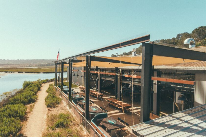 Viewpoint Brewing Co.'s patio is right on the San Dieguito Lagoon.