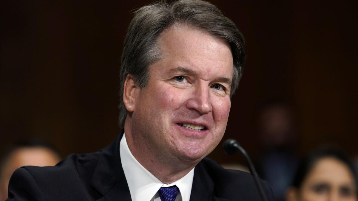 Supreme Court nominee Brett Kavanaugh testifies before the Senate Judiciary Committee. The panel advanced his nomination after agreeing to a late call from Sen. Jeff Flake (R-Ariz.) for a one-week investigation into sexual assault allegations against Kavanaugh.