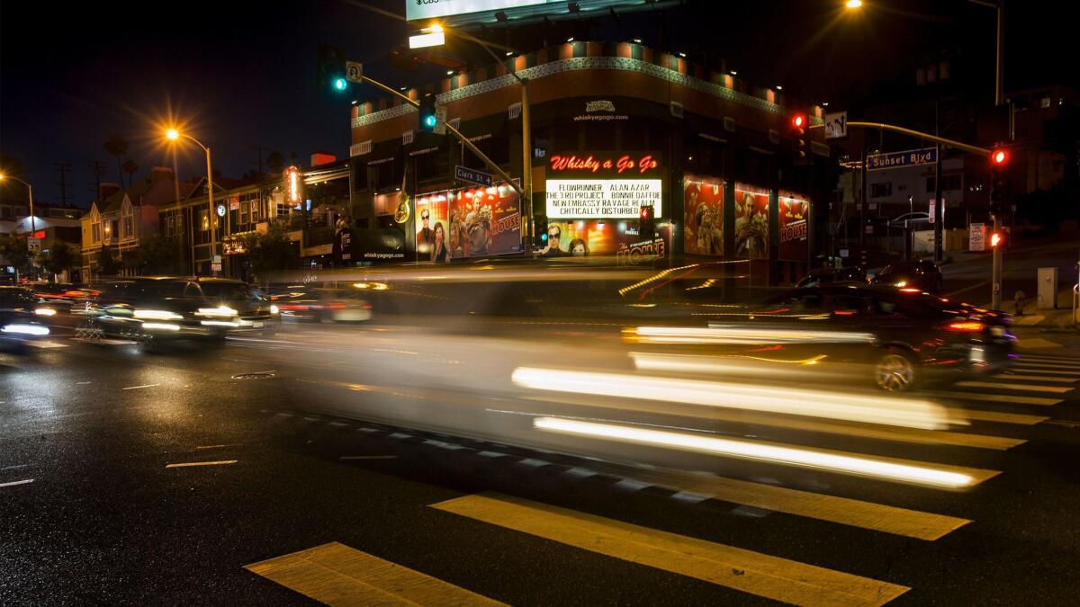 The Whisky a Go Go on Sunset Boulevard on June 16, 2017.