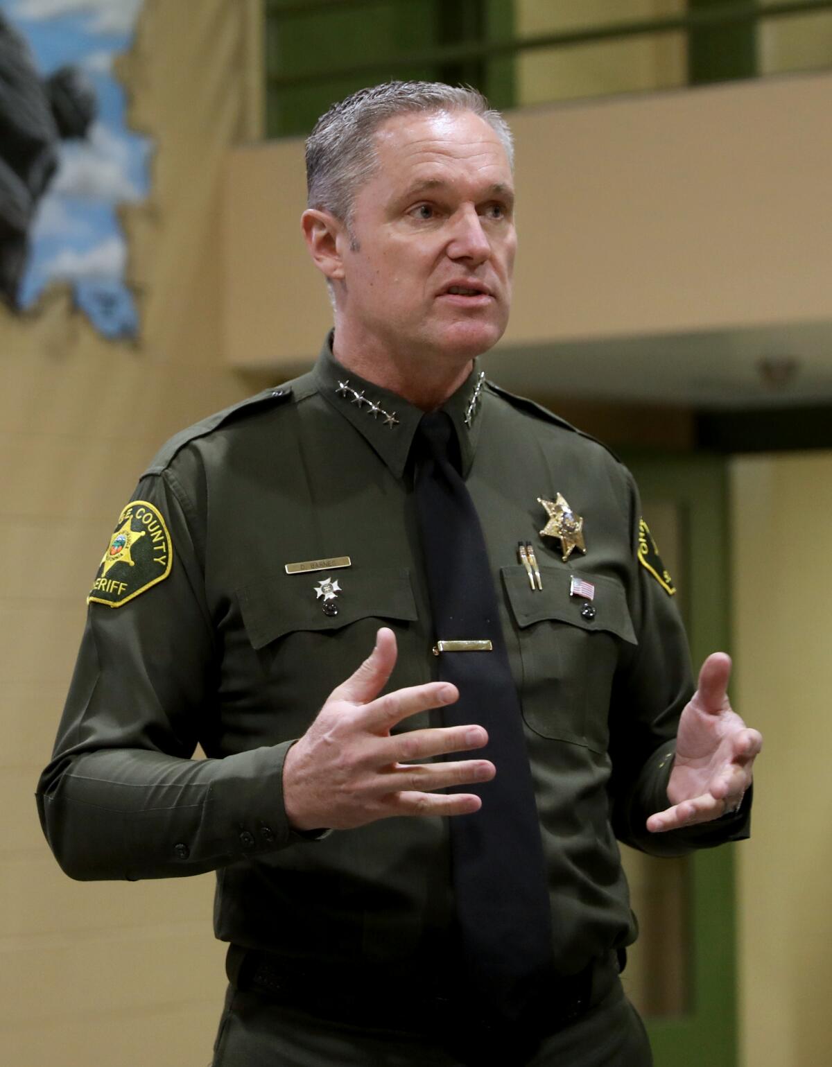 Orange County Sheriff Don Barnes at the Theo Lacy Facility in Orange in December 2019.