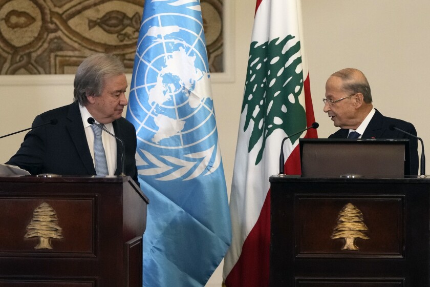 UN leader says more aid needed for crisis-hit Lebanon - The San Diego  Union-Tribune