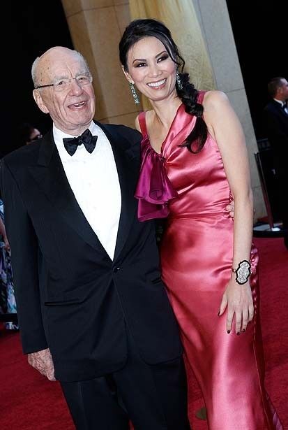 Rupert Murdoch and Wendi Deng at the Academy Awards in Hollywood.