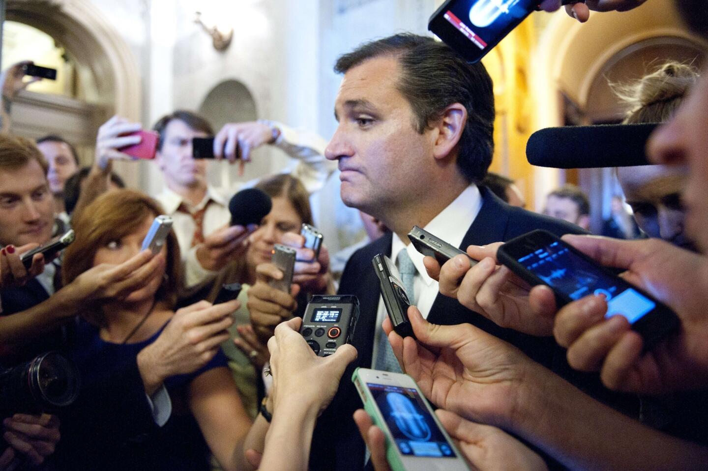 Sen. Ted Cruz swarmed