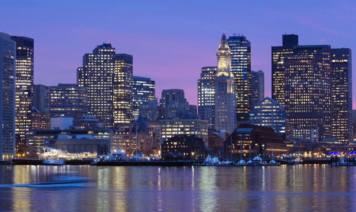 The Boston skyline on Jan. 6, 2012.