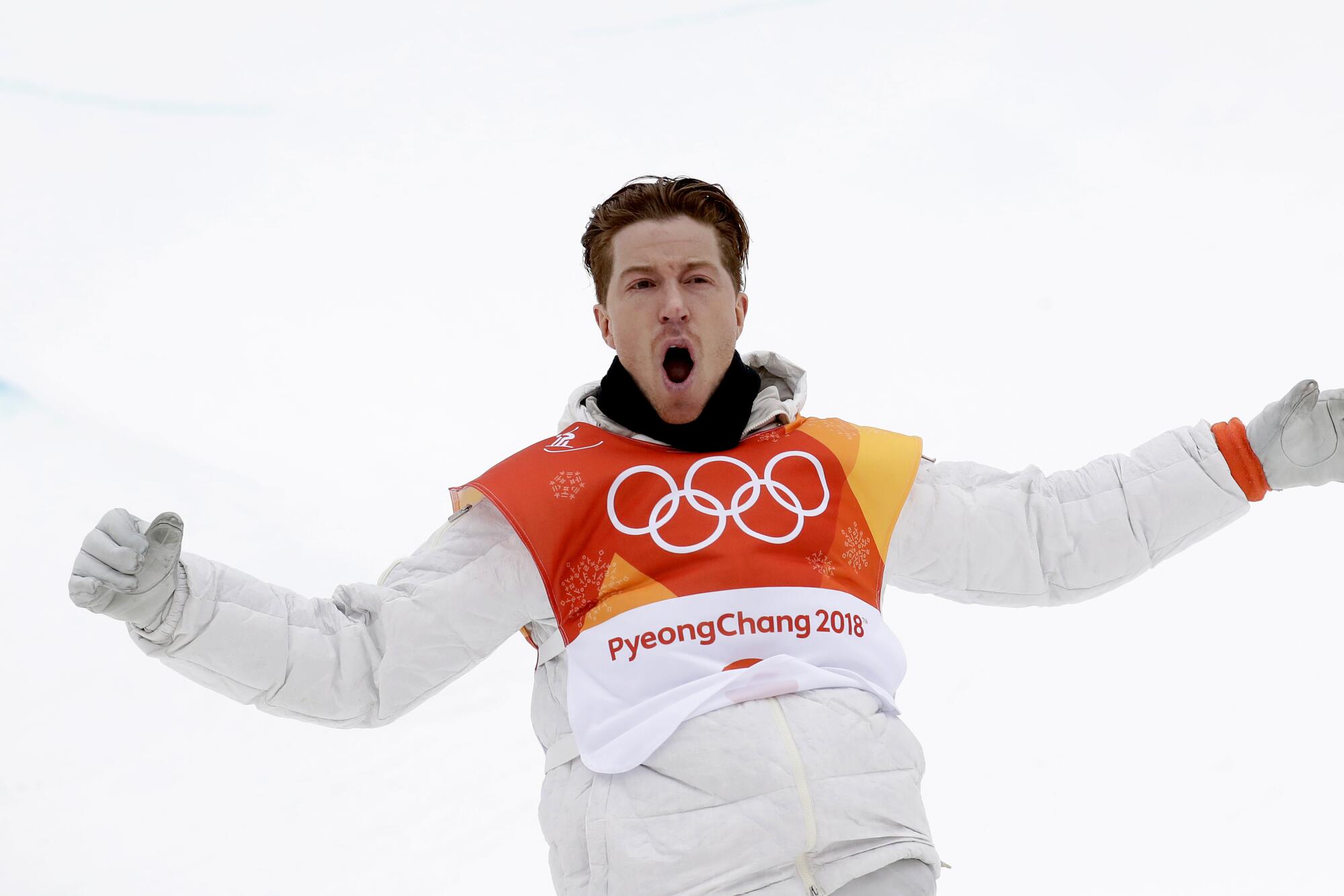 Shaun White competes at the 2018 Winter Olympics.