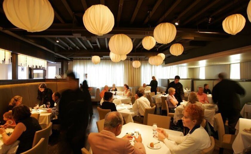 File art of the Blanca dining room. The Solana Beach restaurant is expected to close this month.
