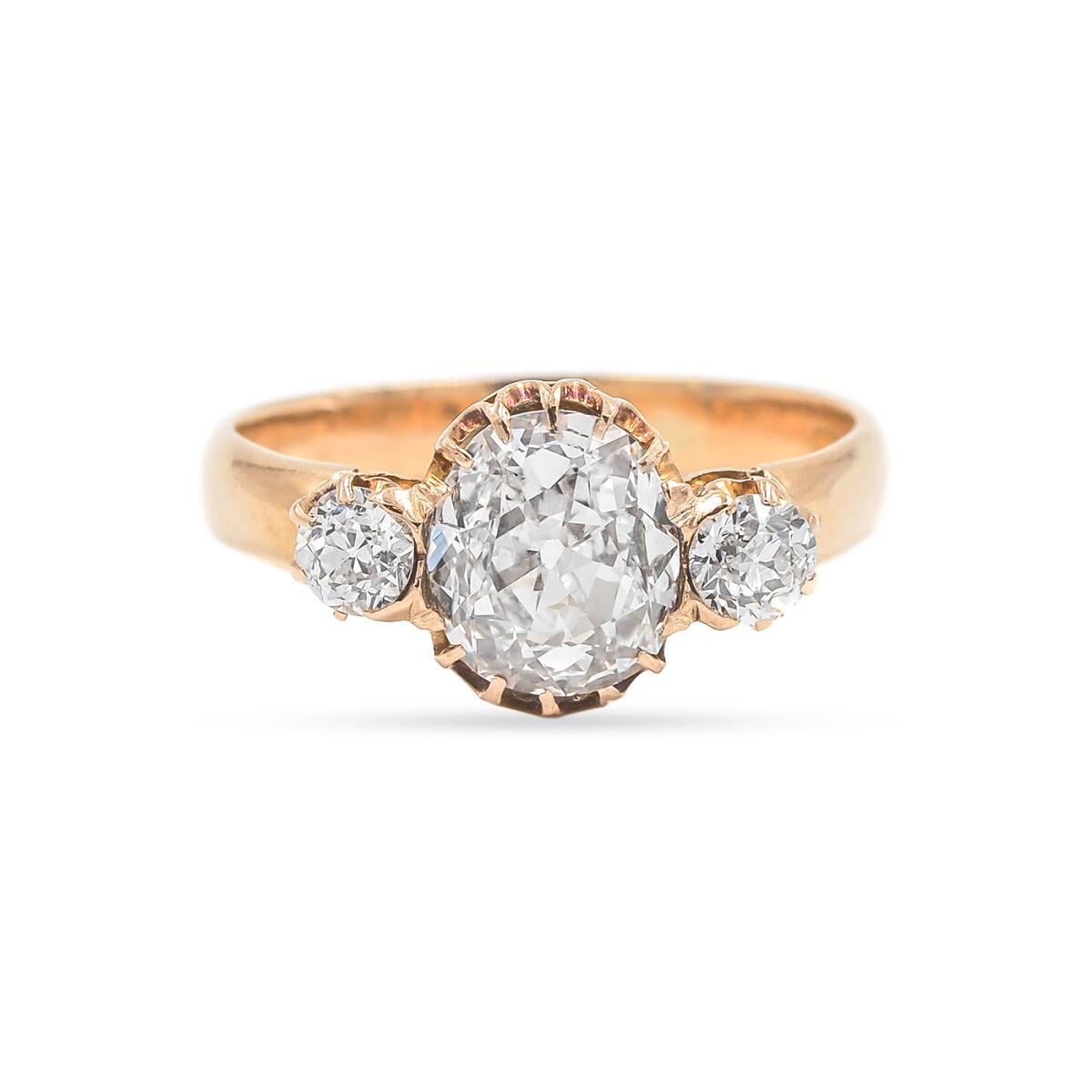 A gold and diamond ring from Platt Boutique Jewelry.