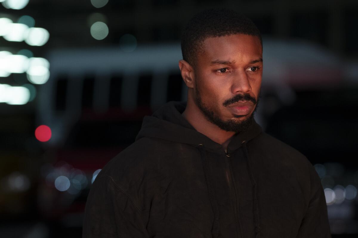 Closeup of Michael B. Jordan.