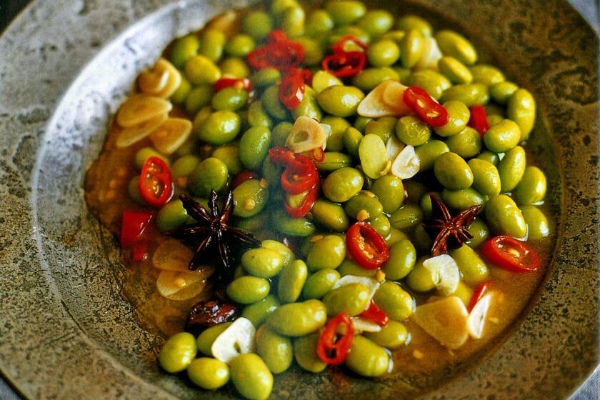 Beyond The Great Wall / Recipes and Travels in the Other China: Chile¿Hot Bright Green Soybeans with Garlic.