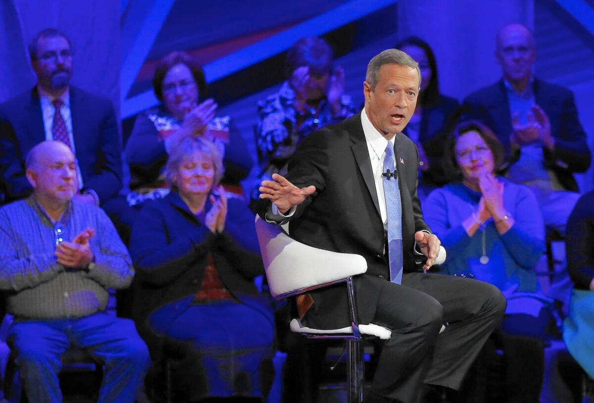 Martin O'Malley struggling for support, said, "None of the pollsters back East can tell you how it's going to work out."