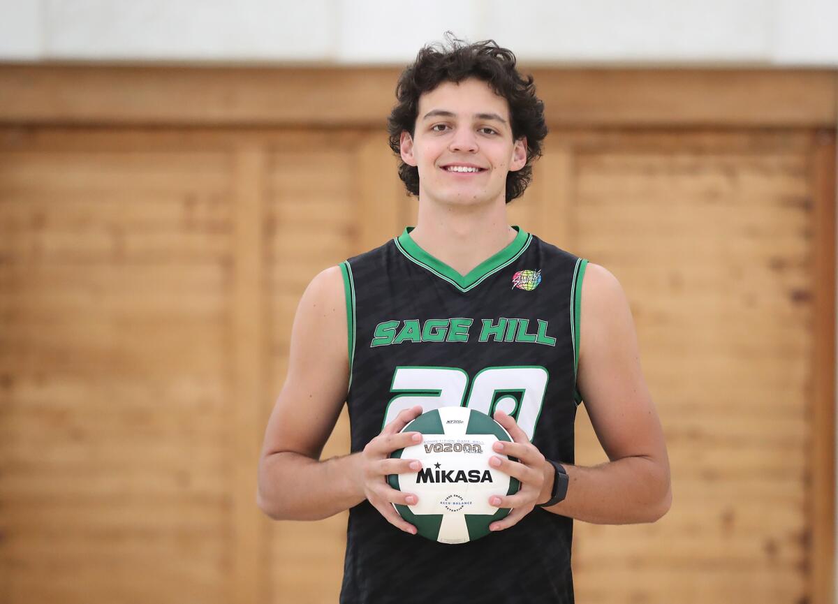 Sage Hill outside hitter Jackson Cryst helped the Lightning win the inaugural CIF State Division III boys' volleyball title.