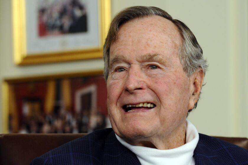 Former President George H.W. Bush in his office in Houston in 2012.
