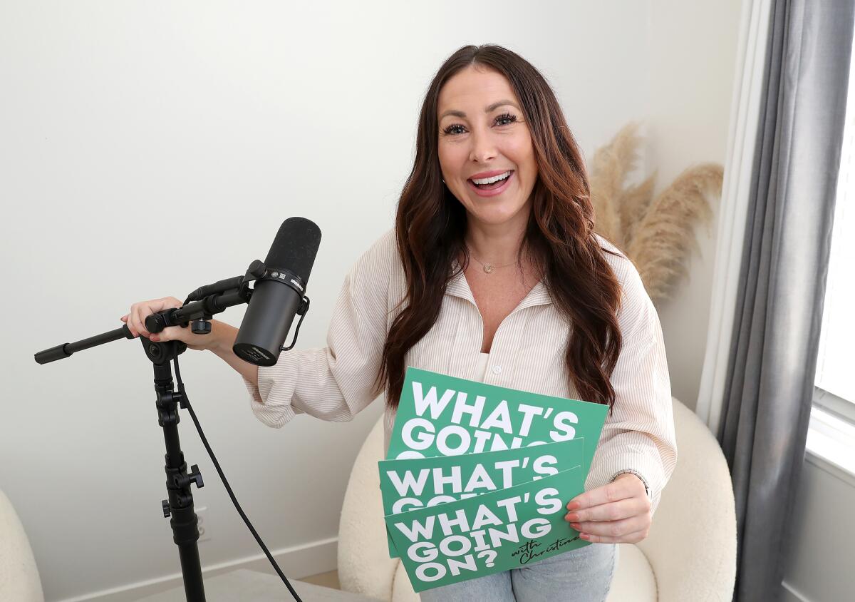 Huntington Beach entrepreneur and environmental advocate Christine Mulholland, pictured in her home studio.