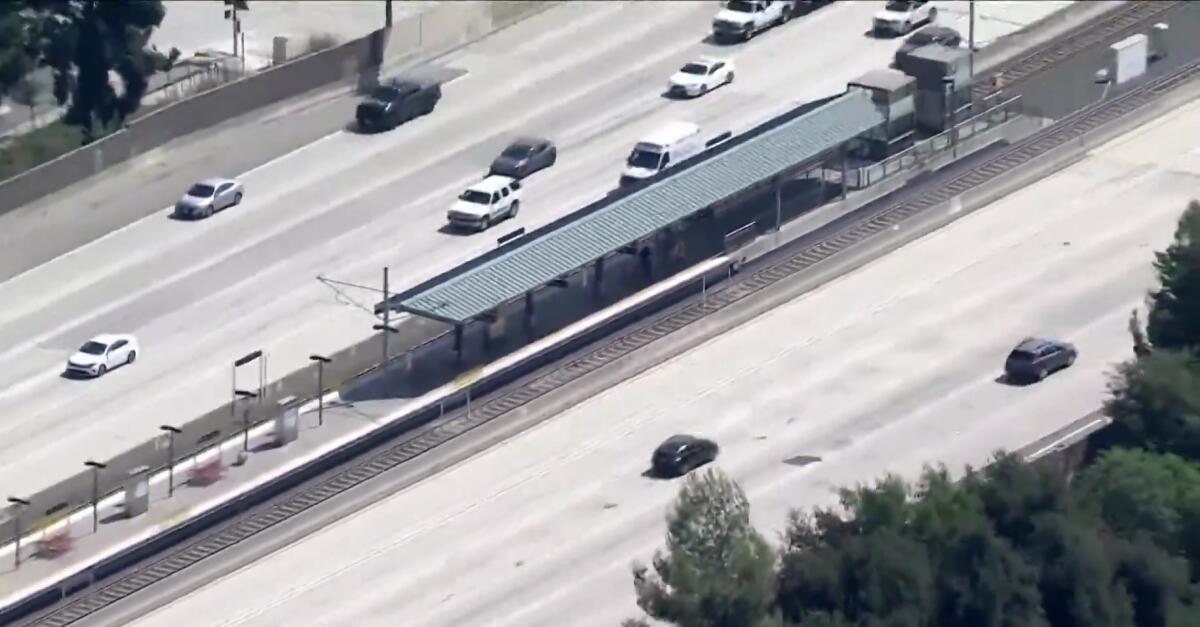 A man who allegedly attacked a woman at an LA Metro station in Pasadena.