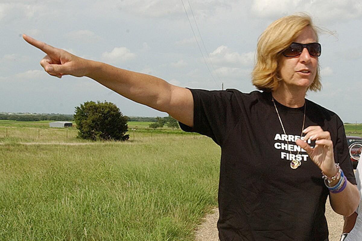 Peace and Freedom Party candidate Cindy Sheehan, pictured in 2007, says the top-two system "seems designed to kill" smaller political parties.