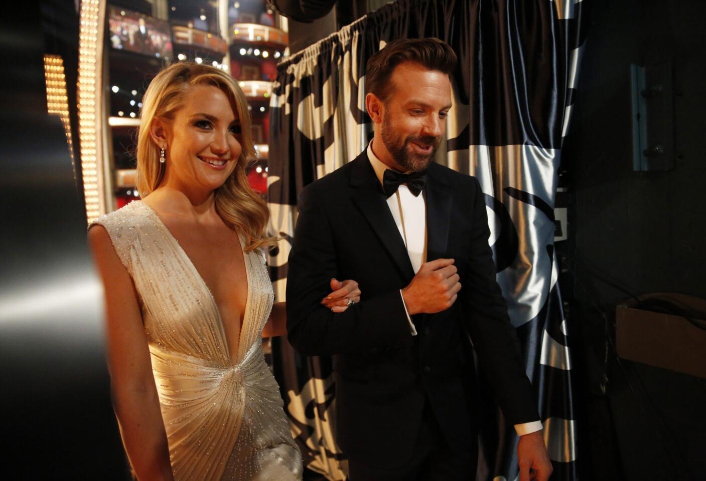 Backstage at the 2014 Academy Awards