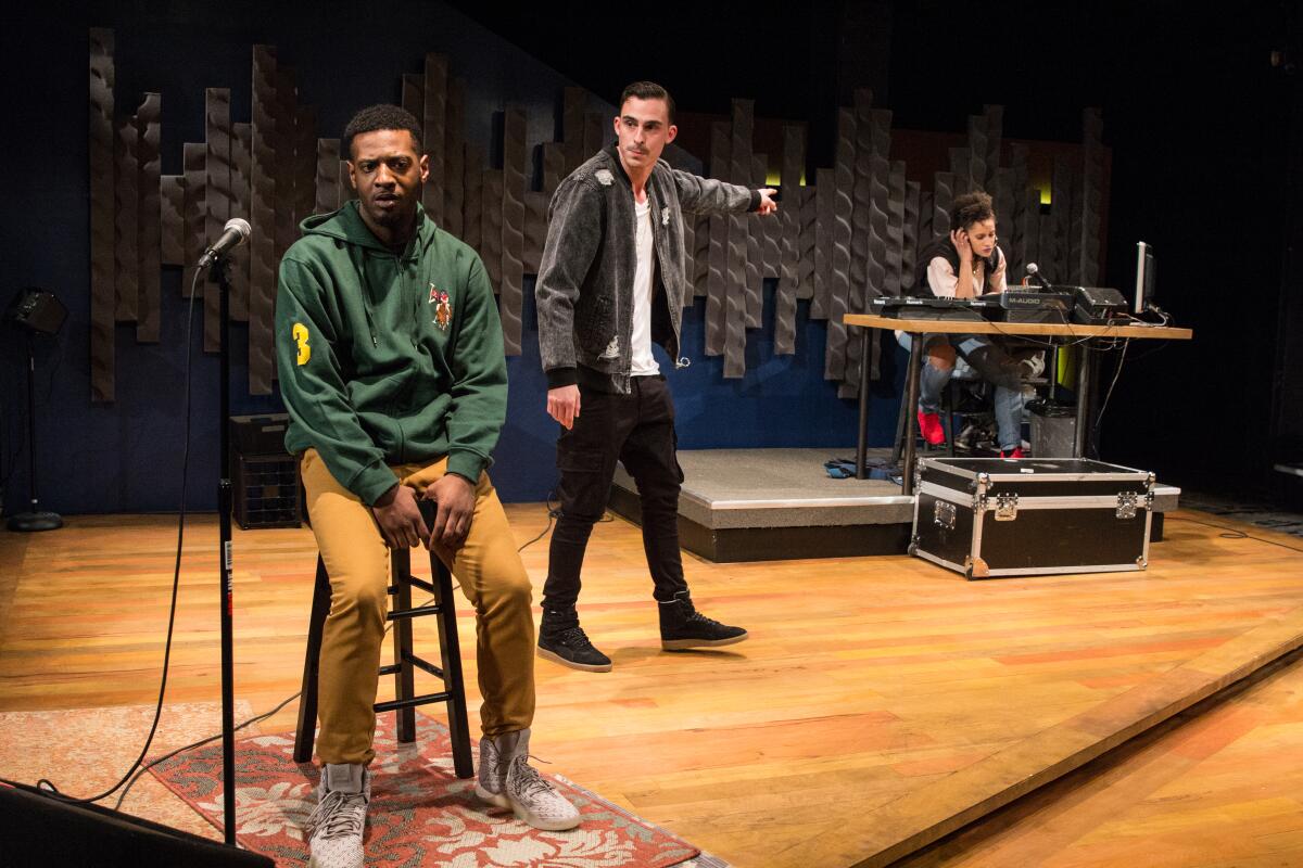 A scene from "Hype Man," which San Diego Rep is streaming in April and May.