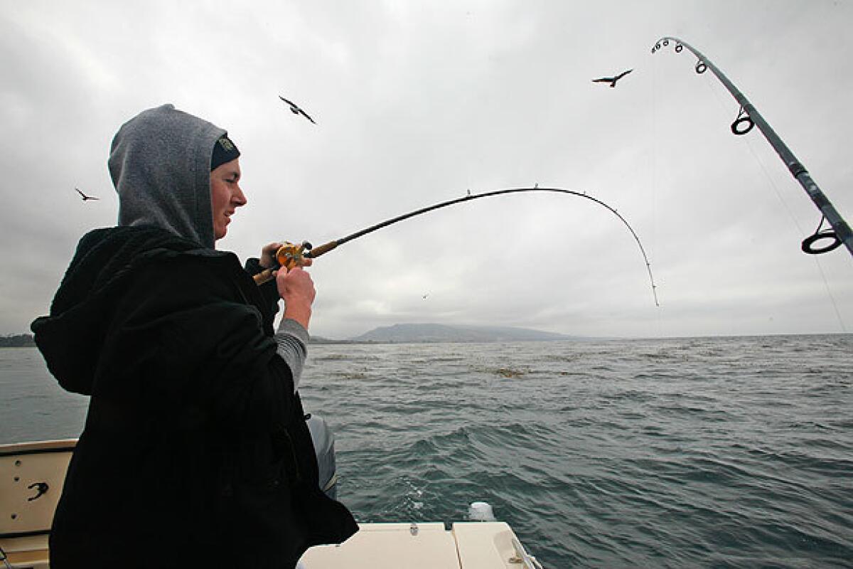 A May 2008 photo shows Chase Crawford-Quickel, at 17, during a fishing trip off the coast of San Clemente.