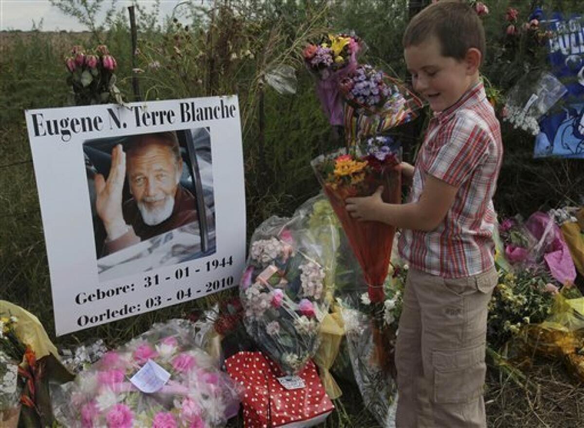 Terre'Blanche's funeral in South Africa