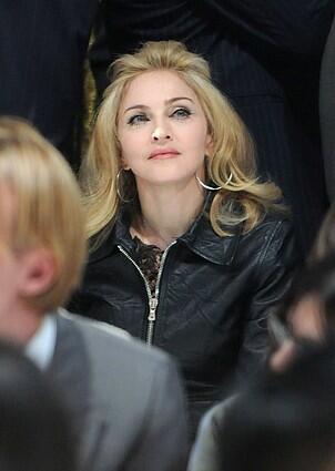 Madonna had a prime spot for the Marc Jacobs spring 2010 collection.
