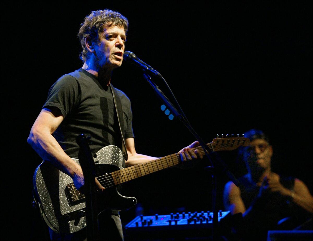 Lou Reed performs during a concert in Valencia.