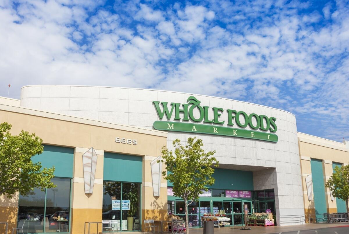 Las Vegas, USA - July 14, 2013: A photo of the Whole Foods store front in Las Vegas. Whole Foods Market is an American supermarket.