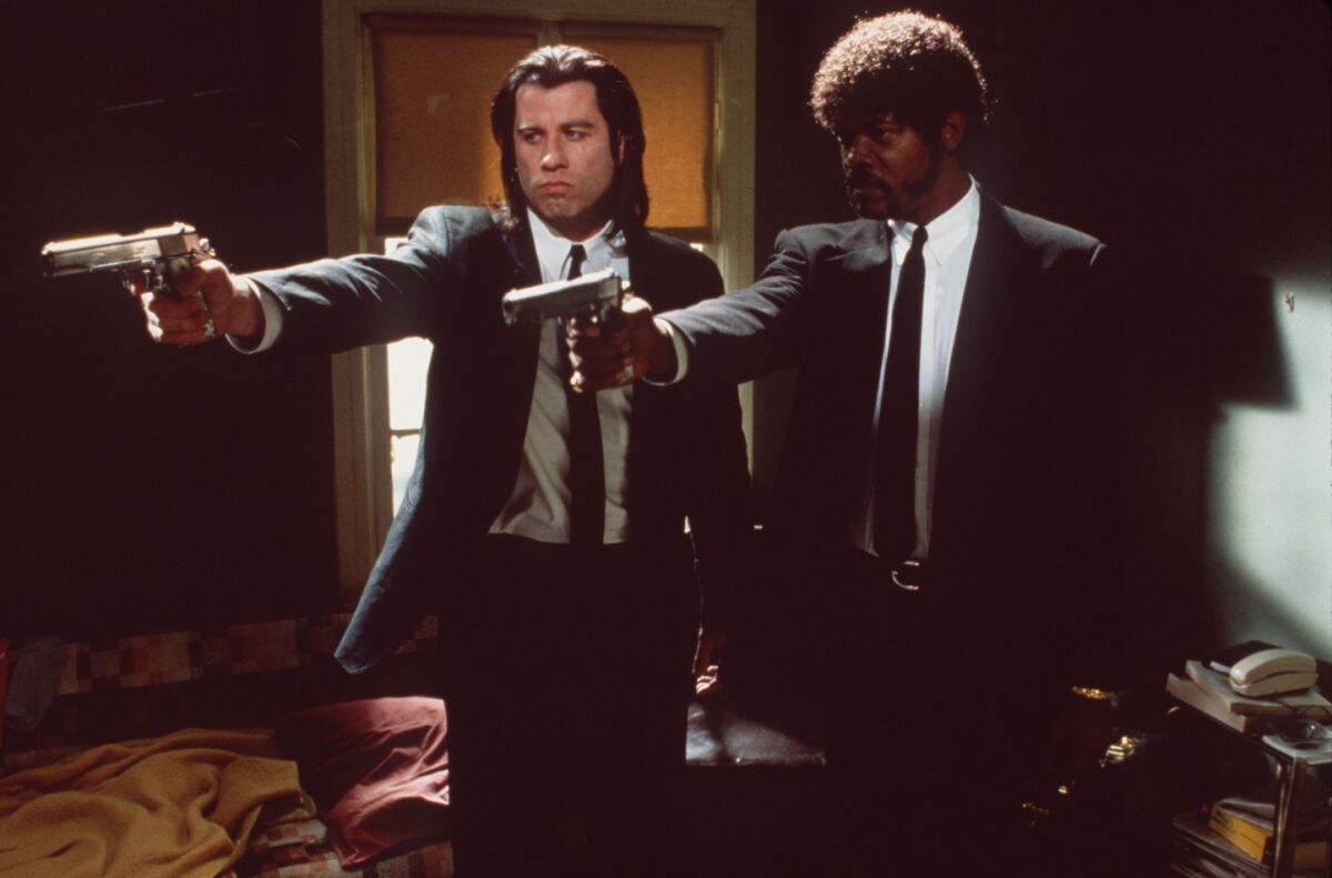  John Travolta, left, and Sam Jackson in "Pulp Fiction" (1994).
