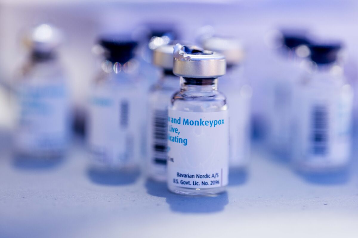 Vial of monkeypox vaccine