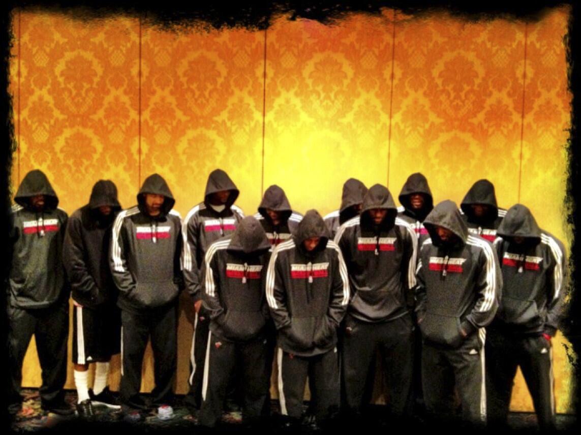 Miami Heat in hoodies