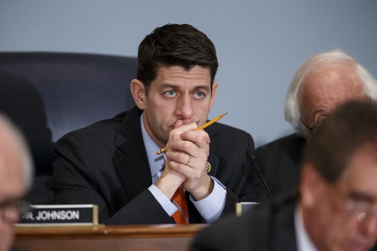 House Ways and Means Committee Chairman Paul Ryan on Capitol Hill in early February. Ryan believes that the earned income tax credit has the potential to serve as an anti-poverty tool.