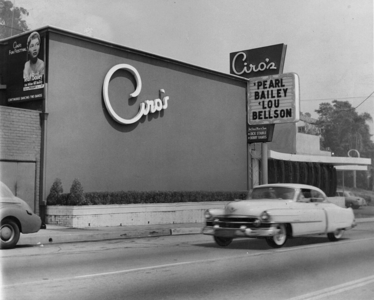 Ciro's Nightclub in 1953. (Los Angeles Times File Photo)