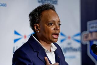 CHICAGO, IL - FEBRUARY 28: Chicago Mayor Lori Lightfoot speaks at an election night rally at Mid-America Carpenters Regional Council on February 28, 2023 in Chicago, Illinois. Lightfoot lost in her bid for a second term, trailing former public schools executive Paul Vallas and Brandon Johnson, a county board commissioner, both of whom advance to a runoff election on April 4. (Photo by Kamil Krzaczynski/Getty Images)