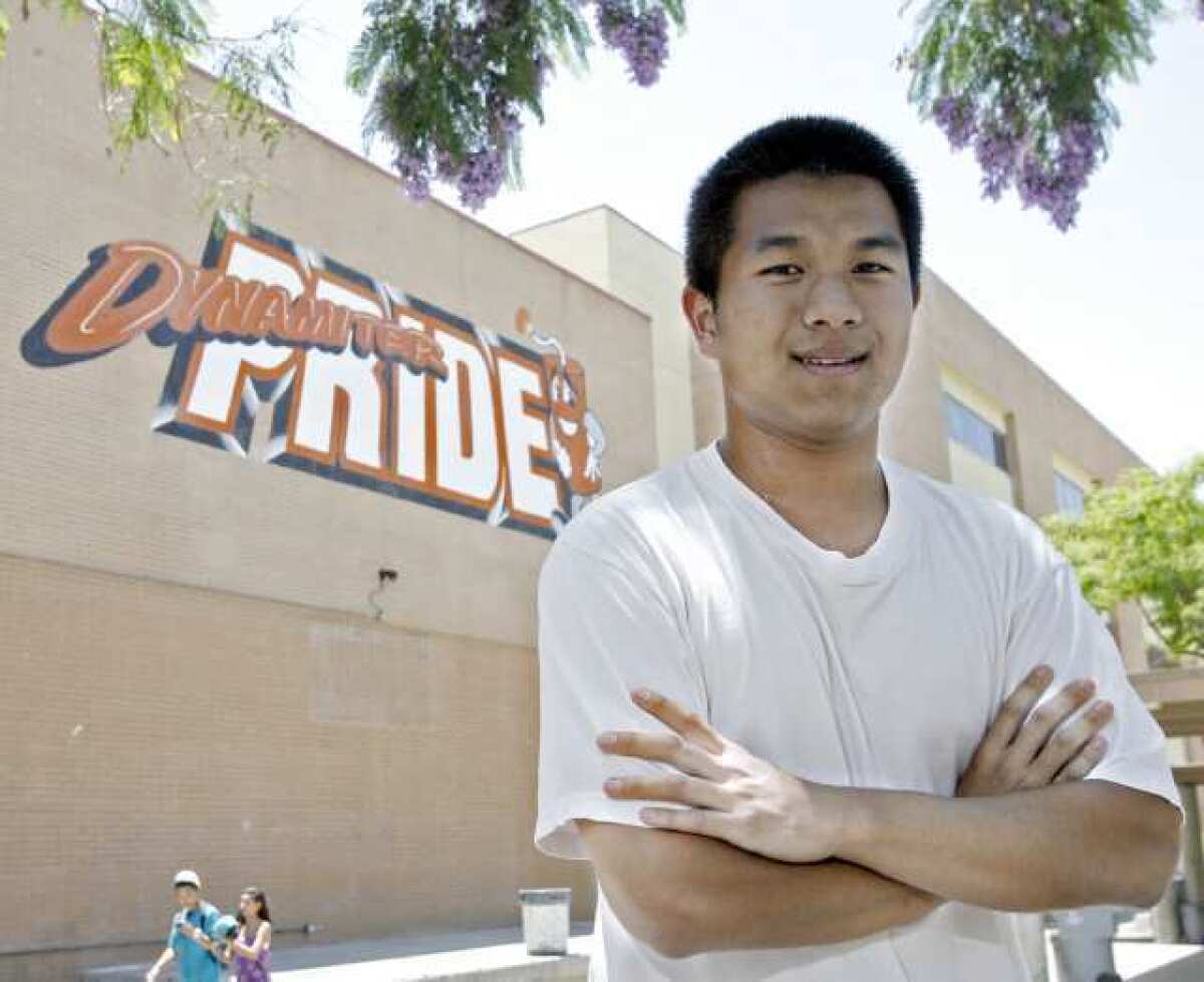 High school senior Eric Youn, at Glendale High School, will be attending West Point later this summer.