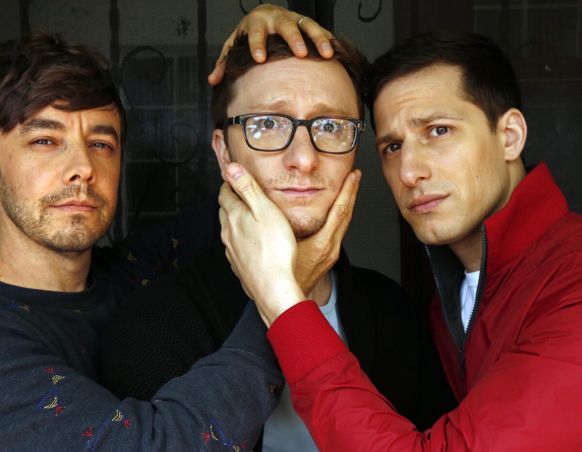 Lonely Island's Jorma Taccone, from left, Akiva Schaffer and Andy Samberg.