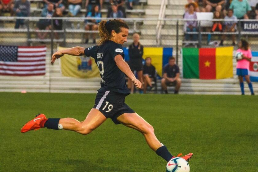 Newport Harbor High graduate Elizabeth Eddy is a professional soccer player who most recently played in Sweden.