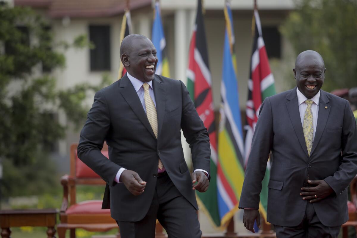 Kenyan President-elect William Ruto and Deputy President-Elect Rigathi Gachagua