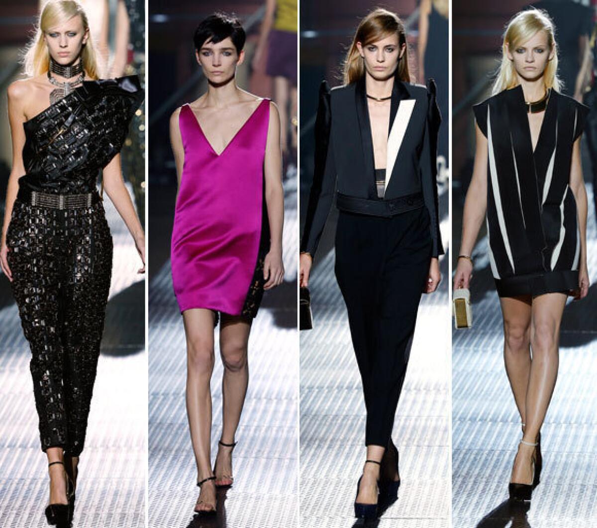 Looks from the Lanvin spring-summer 2013 collection shown during Paris Fashion Week.