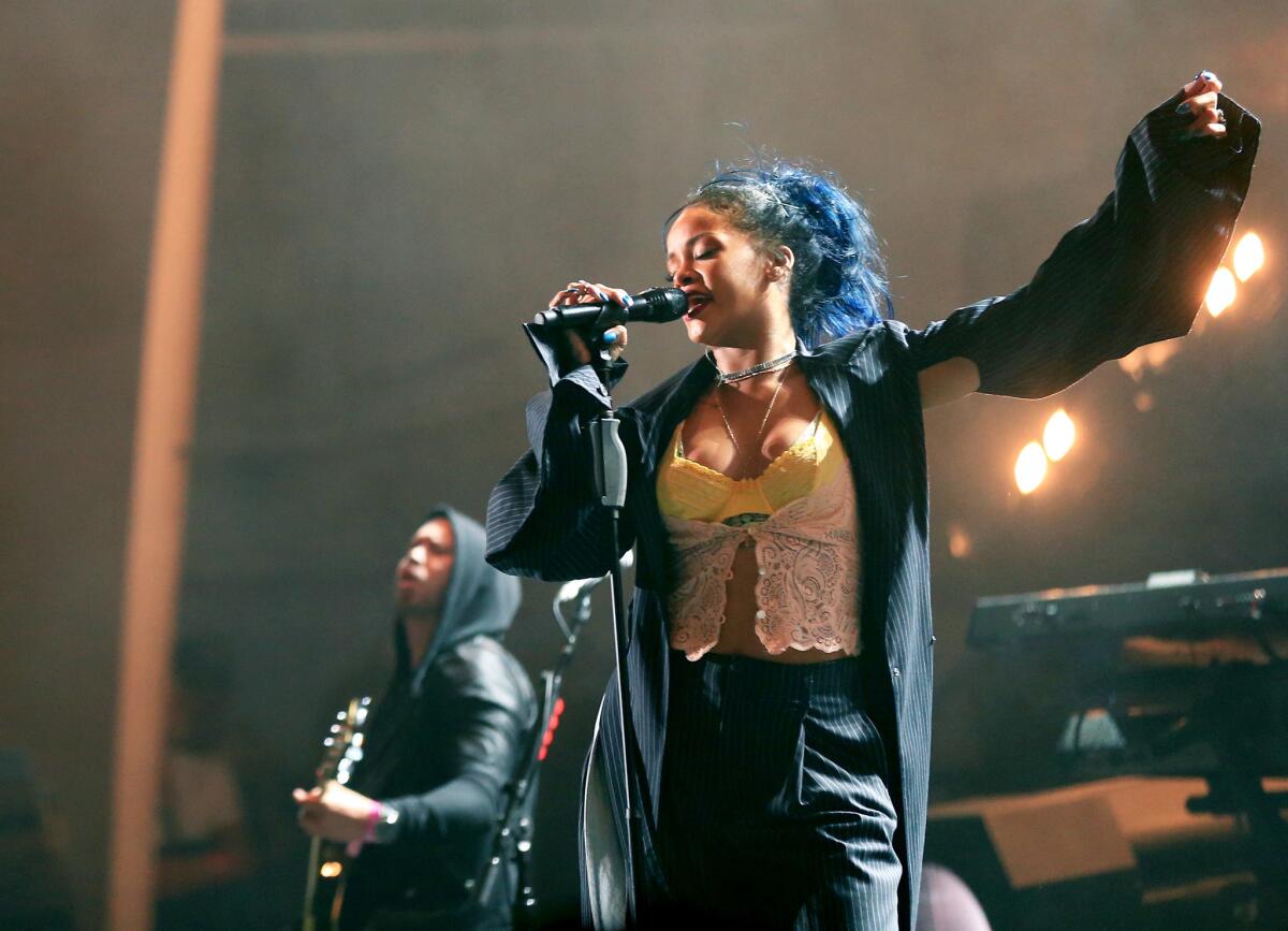 Rihanna performs at the Hollywood Bowl on Oct. 24. The singer is to have a role in the new alien epic "Valerian."