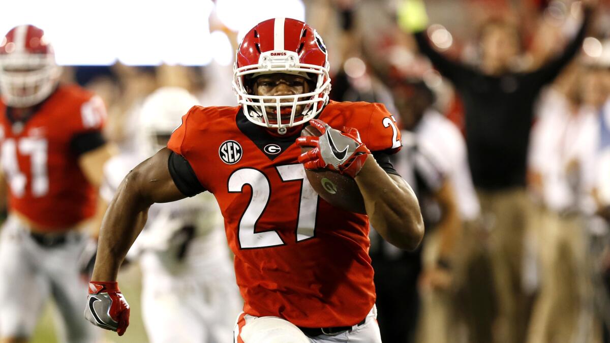 Nick Chubb and the Bulldogs are trying to win Georgia's second national title.