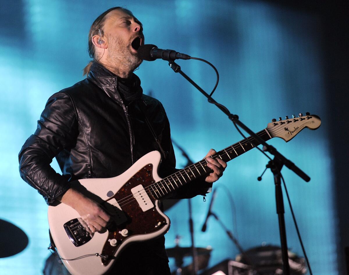 Radiohead's Thom Yorke performs at Coachella in 2012.